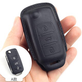 标车族大众钥匙套真皮朗逸速腾一键启动朗行帕萨特途观宝来高尔夫专用于 A款 黑色(单包)