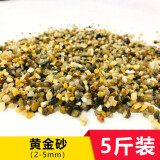 大匠神彩鱼缸底砂鱼缸造景雨花石沙石头装饰铺底石鹅卵石溪流石雨林沙底沙 黄金沙5斤