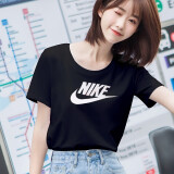 耐克（NIKE）T恤女装 24夏季新款运动服跑步健身训练透气时尚休闲圆领短袖女 DX7907-010/纯棉亲肤【主推】 S/155