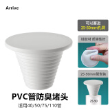 arrive下水道密封塞 PVC50/75/110管堵头硅胶防臭堵口器封口盖水池地漏 【40/50管】硅胶堵头25-50mm口径