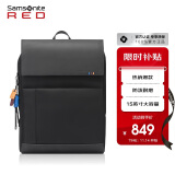 新秀丽（Samsonite）时尚通勤双肩包电脑包15英寸男士背包年轻商务精英翻盖可手提AH9