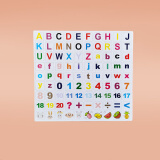 飞博士(Flybook)磁力数字教具贴大小写26个英文字母磁性贴儿童早教益智玩具英语字母（大写+小写)+数字 小号