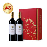 翡马（BORDEAUXVINEAM）圣曼尼酒庄干红葡萄酒 750ml*2 双支礼盒装法国进口红酒