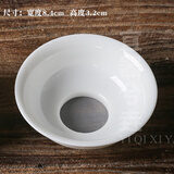 茶漏德化白瓷全瓷过滤网网布细密泡茶漏托底座陶瓷茶滤公道杯一体 纱网过滤网（款式一）