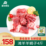 滩羊鲜生 宁夏滩羊肉 生鲜国产原切羊肉卷涮羊肉片冷冻小肥羊卷火锅食材 滩羊蝎子4斤