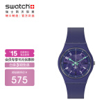 斯沃琪（Swatch）瑞士手表 Gent系列 紫色韵律 节日礼物潮流石英表SO28V102