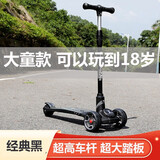佐卡伊（ZOCAI）站立式滑板车6-12岁8岁以上可折叠中大童儿童单脚滑滑车踏板车 经典黑