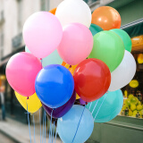 盛世泰堡气球生日装饰儿童玩具节庆氛围房间布置聚会庆典含打气筒混色50只