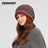 卡蒙（Kenmont）冬季女士毛线帽柔软保暖休闲百搭月子帽后托堆堆帽km-9066