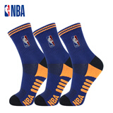NBA袜子男士中筒时尚运动袜秋冬毛圈加厚毛巾底防滑跑步篮球棉袜3双
