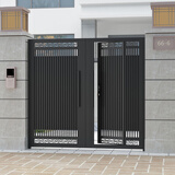 铁艺庭院大门铝合金别墅双开门小区户外不锈钢电动铝艺门乡村院门 主图门中门/每平方