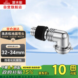 潜水艇（Submarine）xsw-3工程塑料镀铬洗衣机地漏专用接头滚筒涡轮通用型新弯头