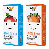 臻富（jufoo） 100%果汁好喝营养健康纯果汁饮品饮料整箱 苹果汁200g*24瓶