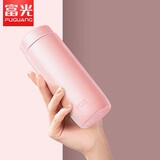 富光 保温杯女士高颜值不锈钢便携学生水杯办公室车载网红迷你杯子 蜜桃粉300ml【304镜面无缝内胆】
