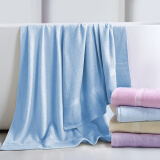 竹之锦浴巾 成人大浴巾 男女洗澡吸水竹纤维裹巾蓝色360g70×140cm