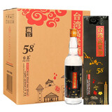 台岛台湾高粱酒浓香型白酒58度600ml*6瓶礼盒整箱装高度粮食白酒 58度 600mL 6瓶 黑金礼盒
