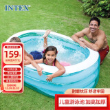 INTEX 57482透明椭圆充气水池儿童玩具礼物游泳池海洋球池