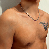戚小米嘻哈项链男潮欧美街头风古巴钛钢配饰锁骨链粗学生项链气质百搭