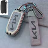 创勋（CHUANGXUN）起亚钥匙包智跑K3K4K5凯酷奕跑赛图斯套KX3傲跑KX5狮铂拓界车扣壳 起亚C款 枪色.灰皮+灰色扣带 .