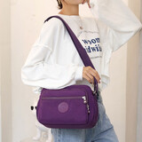 东选尼龙布防水单肩多隔层大容量女士妈咪包新款帆布斜挎包简约布包女