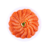 【顺丰】新疆三文鱼新鲜中段400g现切新鲜鲜活正宗生鱼片冰冻即食 去皮发货一盒 简装 200g