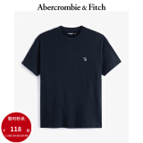 ABERCROMBIE & FITCH【小麋鹿】男装女装情侣装经典小麋鹿圆领短袖T恤KI124-9135 藏青色 XL (180/116A)