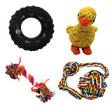 贝尼宠 狗狗玩具 耐咬磨牙发声互动训练大中小型犬幼犬泰迪训犬狗玩具 狗玩具 中小型犬磨牙训练四件套