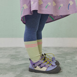 papa爬爬春款儿童打底裤袜女宝宝高弹性亲肤拼色撞色外穿百搭洋气时髦 深蓝色 1-2岁 /90cm