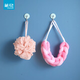 茶花（CHAHUA）沐浴球长条搓背拉背条沐浴条沐浴露拉背条沐浴球 沐浴条+沐浴球 1个装_颜色随机