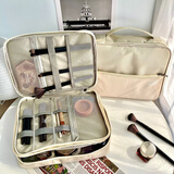 赟娅旅行多功能化妆包手提便携式大容量收纳包巨能装化妆洗漱品收纳袋 【米色】三层多功能化妆包