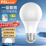 佛山照明（FSL）LED灯泡超亮节能光源无频闪RG0豁免级蓝光一级能效球泡E27螺口 15W 白光 明耀系列