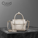 Cuud头层牛皮女包小众个性手提翅膀包轻奢气质斜挎小包生日礼物送女友 米白【送礼品袋】