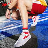 双星八特休闲帆布鞋男女情侣鞋复古篮球鞋训练鞋复古板鞋潮学生鞋 白色 43