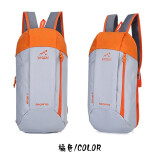 赛风登山包儿童背包户外出游男女款双肩旅行背包便携皮肤包徒步包10L 灰橘色