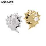 LNERATO露娜依蕾托怪诞舞会系列双色袖珍爱心耳钉女轻奢小众耳饰 金色+银色 59