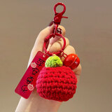 驱派 好事发生挂件手工钥匙扣情侣闺蜜好柿花生美好寓意汽车挂饰 平安喜乐