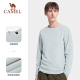 骆驼（CAMEL）圆领抓绒衣简约保暖长袖T恤情侣款打底衫 A1W2VaV109 太空灰 L