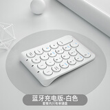 B.O.W航世 HB159 无线蓝牙数字键盘鼠标可充电 适用于mac手提电脑台式外置会计财务数字键无线键鼠套装 纯洁白丨蓝牙数字键盘丨送充电线 蓝牙