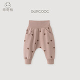 乖奇熊婴儿纯棉睡裤子秋冬季1岁秋裤男女宝宝高腰护肚哈伦大PP裤
