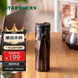 星巴克（Starbucks）经典黑金棱面不锈钢保温杯473ml桌面保冷杯子水杯节日礼物家居馆