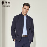雅戈尔 茄克男士 2022秋冬季青年男休闲正装茄克 VJJK409947FQA 藏青 180/100A