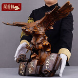 聚善缘老鹰摆件老板办公室办公桌酒柜招财工艺品公司前台乔迁开业礼品 赢天下 长65宽34高41厘米