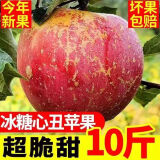 冰糖心丑苹果 10斤 新鲜水果应季红富士当季吃脆甜整箱批发丑苹果 丑苹果-带箱9-10斤-小果