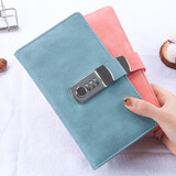 XYBP密码锁笔记本子小男女学生带锁密码本日记本A6简约复古加厚厂商直发 可定制 蓝色