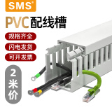 施米斯（SMS）PVC线槽工业理线槽机柜走线槽配线槽理线器理线架 高60*40【2根1米】