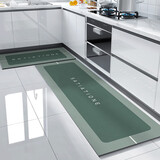 宝丽彩厨房地垫吸水吸油防油防水地面专用地垫防滑脚垫垫子免洗可擦地毯 Brudi-绿色【家庭常备】 45*95CM