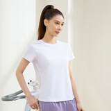 361°短袖男速干t恤新款夏季弹力吸湿排汗运动t恤男圆领跑步健身速干衣 【女款】本白 L