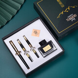 DUKE公爵开学季教师节特别款一笔三用/钢笔/美工笔/礼谢师恩感恩教师/好礼赠送 教师节绿盒三用款(金色花纹)