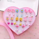 伊莉洛儿童耳环耳夹无耳洞卡通公主可爱学生女孩女童礼物耳夹首饰饰品