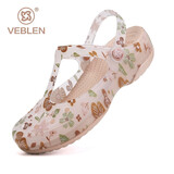 Veblen维布伦洞洞鞋女夏新款包头凉鞋软底果冻鞋防滑厚底沙滩鞋外穿拖鞋 6022金色 38